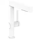 Смеситель для раковины высокий, с вытяжным душем, 2 вида струи Hansgrohe Finoris (цвет - белый матовый), с донным клапаном Push Open (76063700) фото 1 Aquada.com.ua