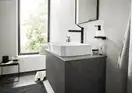 Смеситель для раковины высокий Hansgrohe Finoris (цвет - чёрный матовый), с донным клапаном Push Open (76070670) фото 2 Aquada.com.ua
