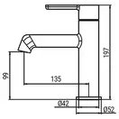 KOER KB-10029-12 Смеситель для умывальника, матовое золото (KR5501)