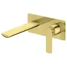 Змішувач для раковини (умивальника) KOHLMAN EXPERIENCE BRUSHED GOLD + BOX прихованого монтажу (QW185E-GDB)