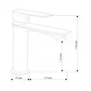 Смеситель для раковины MEXEN ROYO GRAPHITE низкий (MEX-72200-66)
