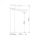 Смеситель для раковины MEXEN ROYO GRAPHITE высокий (MEX-72210-66)