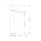 Смеситель для раковины MEXEN ROYO ONE GRAPHITE высокий (MEX-72211-66)