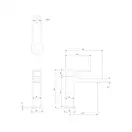 змішувач для умивальника Omnires Slide graphite (SL7710GR)