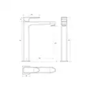 змішувач для умивальника Omnires Siena високий chrome (SN7312CR)
