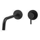 Змішувач для умивальника Paffoni Light, настінний, вилив 24.8 см, Brushed Black Nickel (LIG007NKNSP70)