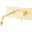 Змішувач для умивальника Paffoni Light, настінний, вилив 24.8 см, Brushed Honey Gold (LIG106HGSP)