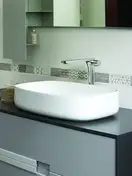 Смеситель для раковины высокй Paffoni Rock (цвет - хром), с донным клапаном Clic-Clac (RO081KCR)
