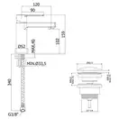 Смеситель для раковины Paffoni West (цвет - хром), с донным клапаном Clic-Clac (WS071KCR)
