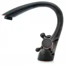 Смеситель для раковины (умывальника) REA RETRO OLD BLACK черный (REA-B0225)