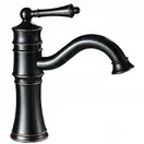 Смеситель для раковины (умывальника) REA VINTAGE OLD BLACK черный низкий (REA-B0226)