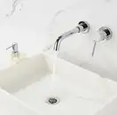 Смеситель для раковины (умывальника) REA LUNGO LONG CHROM + BOX хром скрытого монтажа (REA-B0369)