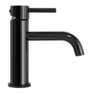 Смеситель для раковины (умывальника) REA LUNGO BLACK GLOSSY черный низкий (REA-B0661)