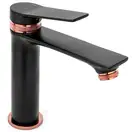 Смеситель для раковины (умывальника) REA VIRAL BLACK ROSE GOLD низкий (REA-B2025)