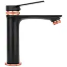 Смеситель для раковины (умывальника) REA VIRAL BLACK ROSE GOLD низкий (REA-B2025)