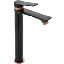 Смеситель для раковины (умывальника) REA VIRAL BLACK ROSE GOLD высокий (REA-B2026)