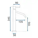 Rea Level Смеситель для раковины, черный (REA-B2047)