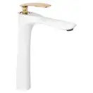 Смеситель для раковины (умывальника) REA ORBIT WHITE GOLD высокий (REA-B2053)