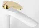 Смеситель для раковины (умывальника) REA ORBIT WHITE GOLD высокий (REA-B2053)