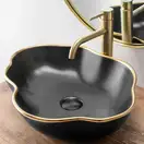 Смеситель для раковины (умывальника) REA LUNGO BRUSHED GOLD высокий (REA-B4526)