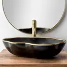 Смеситель для раковины (умывальника) REA LUNGO BRUSHED GOLD высокий (REA-B4526)