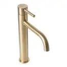 Смеситель для раковины (умывальника) REA LUNGO BRUSHED GOLD высокий (REA-B4526)