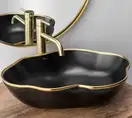 Смеситель для раковины (умывальника) REA LUNGO BRUSHED GOLD высокий (REA-B4526)
