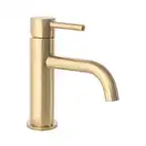 Смеситель для раковины (умывальника) REA LUNGO BRUSHED GOLD низкий (REA-B4527)