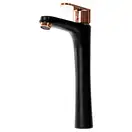 Смеситель для умывальника (раковины) REA MILD BLACK ROSE GOLD высокий (REA-B4808)
