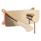 Смеситель для раковины (умывальника) REA OVAL GOLD + BOX скрытого монтажа (REA-B5125)
