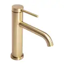 Смеситель для раковины (умывальника) REA CLIF BRUSHED GOLD золотой матовый низкий (REA-B5323)