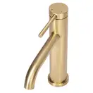 Смеситель для раковины (умывальника) REA CLIF BRUSHED GOLD золотой матовый низкий (REA-B5323)