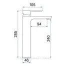 Rea Argus Chrome Змішувач для раковини, хром (REA-B6209)