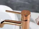 Смеситель для раковины (умывальника) REA LUNGO ROSE GOLD розовое золото высокий (REA-B6321)