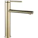 Смеситель для раковины (умывальника) REA OVAL GOLD золотой высокий (REA-B6513)