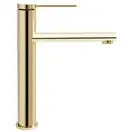 Смеситель для раковины (умывальника) REA OVAL GOLD золотой высокий (REA-B6513)
