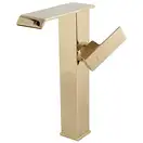 Смеситель для раковины (умывальника) REA KENT GOLD золотой высокий (REA-B8014)