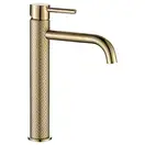 Смеситель для раковины (умывальника) REA GUSTO TWO LIGHT GOLD золотой высокий (REA-B8408)