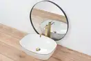 Смеситель для раковины (умывальника) REA GUSTO TWO LIGHT GOLD золотой высокий (REA-B8408)