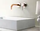 Смеситель для раковины (умывальника) REA LUNGO ROSE GOLD розовое золото настенный скрытого монтажа (REA-B8548)