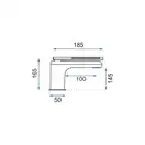 Смеситель для раковины (умывальника) REA SOHO LOW черный низкий (REA-B8600)