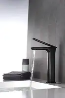 Смеситель для раковины (умывальника) REA SOHO BLACK HIGH черный высокий (REA-B8601)