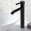 Rea Graff Black Смеситель для раковины, черный (REA-B8665)