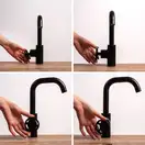 Смеситель для кухни REA VERTIGO SIDE BLACK черный высокий (REA-B8767)