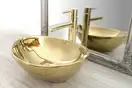 Смеситель для раковины (умывальника) REA TESS GOLD золотой высокий (REA-B8803)