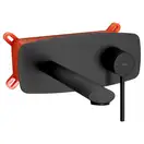 Смеситель для раковины (умывальника) REA OVAL BLACK + BOX черный скрытого монтажа (REA-B8860)