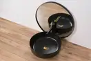 Смеситель для раковины (умывальника) REA GRIP BLACK GOLD высокий черный с золотой вставкой (REA-B9400)