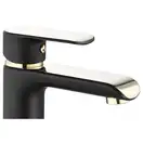 Смеситель для раковины (умывальника) REA  BLOOM BLACK GOLD низкий (REA-B9933)