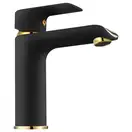 Смеситель для раковины (умывальника) REA  BLOOM BLACK GOLD низкий (REA-B9933)