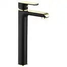 Rea Bloom Black Gold Смеситель для раковины, высокий, черный (REA-B9936)